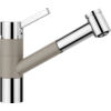 Kép 1/8 - BLANCO TIVO-S csaptelep kihúzható fejjel, zuhanyváltóval, tartufo/króm, magas nyomású