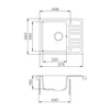 Kép 3/3 - EVIDO Home 45S compact gránit mosogató 575x460 avena