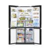 Kép 2/2 - HITACHI alulfagyasztós hűtőszekrény, 90x184 cm, mályva szürke üveg