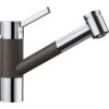 Kép 3/8 - BLANCO TIVO-S csaptelep kihúzható fejjel, zuhanyváltóval, kávé/króm, magas nyomású