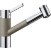 Kép 3/8 - BLANCO TIVO-S csaptelep kihúzható fejjel, zuhanyváltóval, tartufo/króm, magas nyomású
