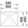 Kép 5/6 - BLANCO ZEROX 500-U mosogatótálca, selyemfényű rozsdamentes acél, excenter nélkül