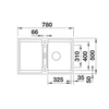 Kép 3/5 - BLANCO ADIRA 45S palaszürke tart., exc.