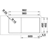 Kép 4/5 - BLANCO ADIRA XL 6S-F palaszürke mosogatótálca, excenterrel, SZINTBE ÉPÍTÉS