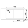 Kép 4/5 - BLANCO ADIRA XL 6S palaszürke tart., exc.