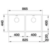 BLANCO ANDANO 400/400-IF selyemfényű rozsdamentes acél mosogató
