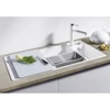 BLANCO AXIA III 6 S SILGRANIT mosogató, jobbos, kávé, üveg vágólappal, lefolyó-távműködtetővel