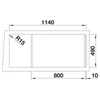BLANCO DIVON II 8 S-IF selyemfényű rozsdamentes acél mosogató, balos, lefolyó-távműködtetővel