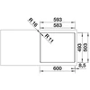 Kép 4/5 - BLANCO ETAGON 6-F vulkánszürke tart., exc.n., SZINTBE ÉPÍTÉS