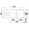 BLANCO SONA 8 S SILGRANIT mosogató, kávé