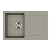 EVIDO Cubo 45S gránit mosogató, 780 x 500 mm, platina
