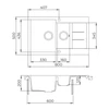 Kép 3/3 - EVIDO Cubo 6S compact gránit mosogató 800x500 platina