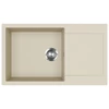 Kép 1/4 - EVIDO Cubo XL 6S compact gránit mosogató, 860 x 500 mm, bézs