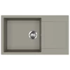 Kép 1/3 - EVIDO Cubo XL 6S compact gránit mosogató, 860 x 500 mm, platina