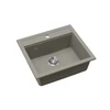 Kép 2/3 - EVIDO Quadro 6 gránit mosogató, 562 x 510 mm, platina
