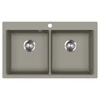 Kép 1/3 - EVIDO Quadro 9 gránit mosogató, 860 x 510 mm, platina
