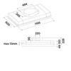 Kép 4/5 - Falmec ALBA 120 cm mennyezeti páraelszívó, fehér/üveg (motor nélkül)