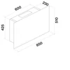 Kép 5/5 - Falmec COVER 85 cm fali páraelszívó, fekete üveg