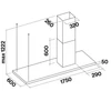 Kép 4/4 - Falmec LUMEN 175 cm sziget páraelszívó, jobbos, inox