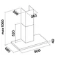 Kép 4/4 - Falmec LUMEN 90 cm fali páraelszívó, inox