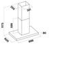 Kép 3/3 - Falmec PLANE NO-DROP 90 cm sziget páraelszívó, inox