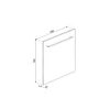 Kép 2/2 - SMEG AJTÓLAP MOSOGATÓGÉPHEZ, teljesen beépíthető, 60 cm-es mosogatógépekhez, 86 cm magas, inox