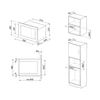 Kép 2/2 - SMEG BEÉPÍTHETŐ MIKROHULLÁMÚ SÜTŐ, Universal design, 25 liter, érintőszenzor, fekete üveg