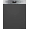 SMEG BEÉPÍTHETŐ MOSOGATÓGÉP, félintegrált, 60 cm, 13 teríték, 10+1 funkció, 7 hőmérséklet, 3 FlexiDuo kosár, inox panel