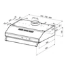 Kép 2/3 - SMEG BEÉPÍTHETŐ PÁRAELSZÍVÓ, Universal design, 60 cm, kihajtható üveg front, fehér