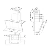 Kép 2/4 - SMEG DESIGN PÁRAELSZÍVÓ, Universal design, 90 cm, fekete üveg, inox kürtő