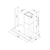 Kép 2/5 - SMEG DESIGN SZIGET PÁRAELSZÍVÓ, Universal design, 120 cm, LED, matt fekete