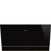 SMEG DOLCE STIL NOVO design vertikális fali páraelszívó, 90 cm, fekete