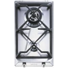 SMEG DOMINO GÁZ FŐZŐLAP, Contemporary design, 31 cm, 2 gázégő (hátsó: 3,3 kW-os wok), szálcsiszolt rozsdamentes acél