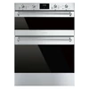 Kép 1/2 - SMEG DUPLA HŐLÉGKEVERÉSES SÜTŐ, Classica design, 60x88 cm, ES LCD, pult alá építhető, inox