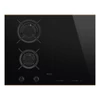 SMEG KOMBINÁLT FŐZŐLAP, Dolce Stil Novo design, 65 cm, 2 db égő, 2 db indukciós zóna, MultiZone,fekete üveg réz díszítés
