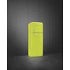SMEG KOMBINÁLT HŰTŐ ÉS FAGYASZTÓ, retro, 60,1x172 cm, jobb oldali pántok, lime zöld