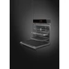 Kép 4/5 - SMEG KOMBINÁLT PIROLITIKUS SÜTŐ, GŐZFUNKCIÓVAL, Dolce Stil Novo design, Galileo, 60 cm, TFT, fekete üveg, réz dísz