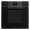 SMEG KOMBINÁLT SÜTŐ, GŐZFUNKCIÓVAL, Linea design, Galileo, 60 cm, CS LCD, mélyfekete üveg