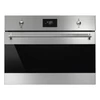 SMEG KOMPAKT MIKROHULLÁMÚ SÜTŐ, Classica design, Galileo, 45 cm, CS LCD, inox