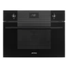 Kép 1/2 - SMEG KOMPAKT MIKROHULLÁMÚ SÜTŐ, Linea design, Galileo, 45 cm, CS LCD, mélyfekete üveg