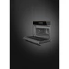 SMEG KOMPAKT OMNICHEF HÁROM AZ EGYBEN SÜTŐ, Dolce Stil Novo design, Galileo, 45 cm, nagy TFT, fekete üveg, réz dísz