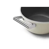 Kép 3/5 - SMEG LÁBAS, 24 cm, edzett üveg fedél, rozsdamentes acél fogantyú, bézs