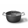 Kép 4/5 - SMEG LÁBAS, 24 cm, edzett üveg fedél, rozsdamentes acél fogantyú, fekete
