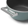 Kép 3/5 - SMEG LÁBAS, 24 cm, edzett üveg fedél, rozsdamentes acél fogantyú, smaragdzöld