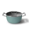 Kép 4/5 - SMEG LÁBAS, 24 cm, edzett üveg fedél, rozsdamentes acél fogantyú, smaragdzöld
