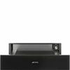 SMEG EDÉNYMELEGÍTŐ FIÓK, Linea design, újramelegítés, 15 cm, mélyfekete üveg