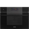 SMEG KOMPAKT OMNICHEF HÁROM AZ EGYBEN SÜTŐ, Linea design, Galileo, 45 cm, nagy TFT, mélyfekete üveg
