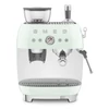 SMEG ŐRLŐVEL KOMBINÁLT ESPRESSO KÁVÉFŐZŐ, retro, világoszöld
