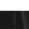 SMEG PÁRAELSZÍVÓVAL INTEGRÁLT INDUKCIÓS FŐZŐLAP, Universal design, 83x52 cm, fekete üveg