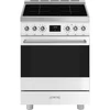Kép 1/5 - SMEG SZABADONÁLLÓ TŰZHELY, Classica design, 60 cm, 1 sütőtér, indukciós főzőlap, matt fehér
